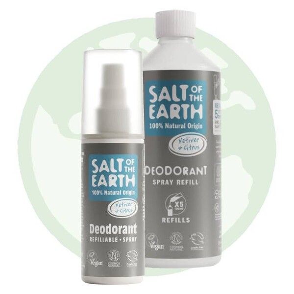Prírodný deodorant v spreji vetiver a citrus, Salt of the earth