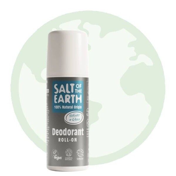 Prírodný roll-on deodorant vetiver a citrus, Salt of the earth