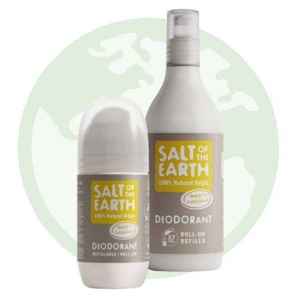 Roll-on deodorant jantár a santalové drevo doplňovací, Salt of the earth