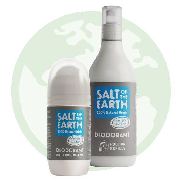 Roll-on deodorant vetiver a citrus doplňovací, Salt of the earth