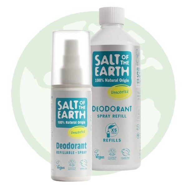 Prírodný deodorant v spreji bez vône, Salt of the Earth
