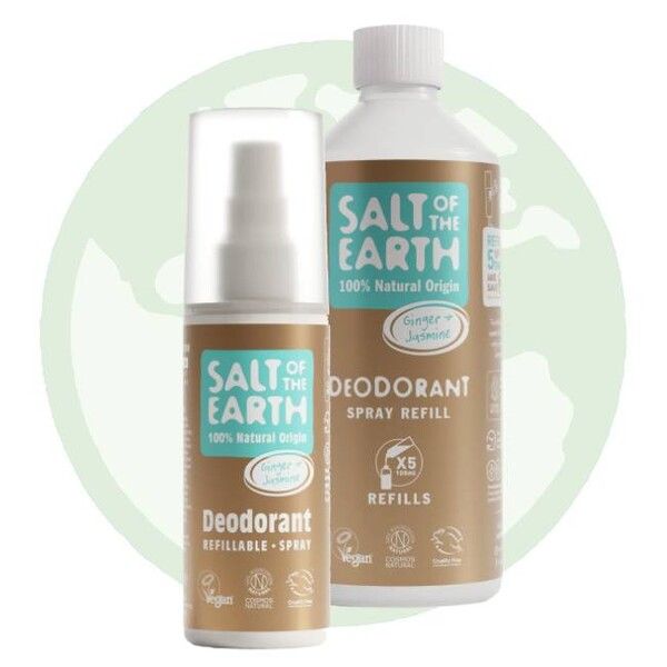Prírodný deodorant v spreji zázvor a jazmín, Salt of the Earth