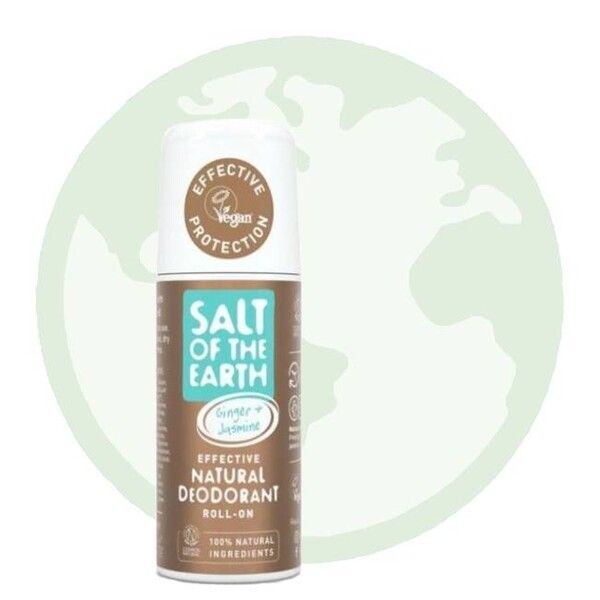 Prírodný roll-on deodorant zázvor a jazmín, Salt of the earth