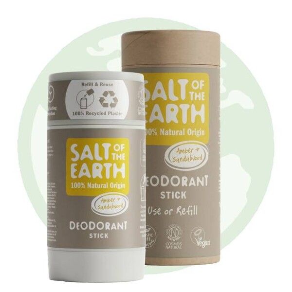 Prírodný tuhý deodorant jantár a santalové drevo, Salt of the Earth